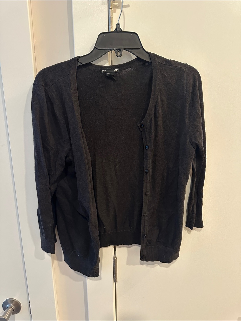 H&M Black Women's Button-Front Cardigan